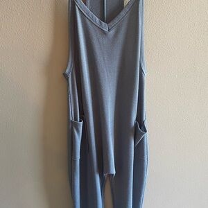 Sozy brand jumpsuit. So comfy!  Light waffle weave material